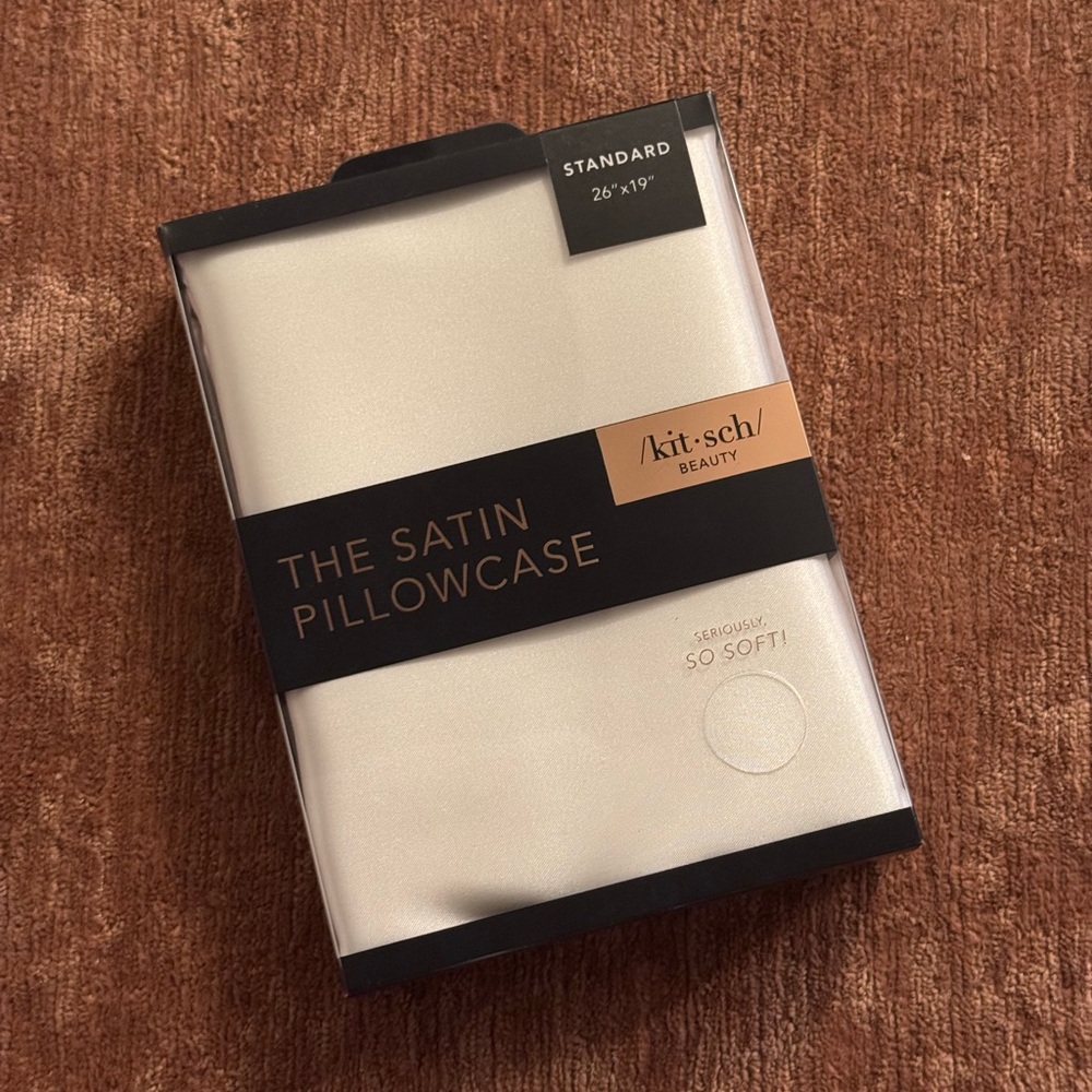 Kitsch Standard Satin Pillow Case - Ivory